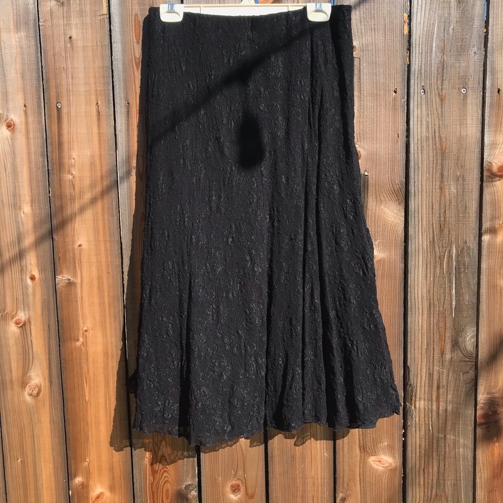 Black lace skirt